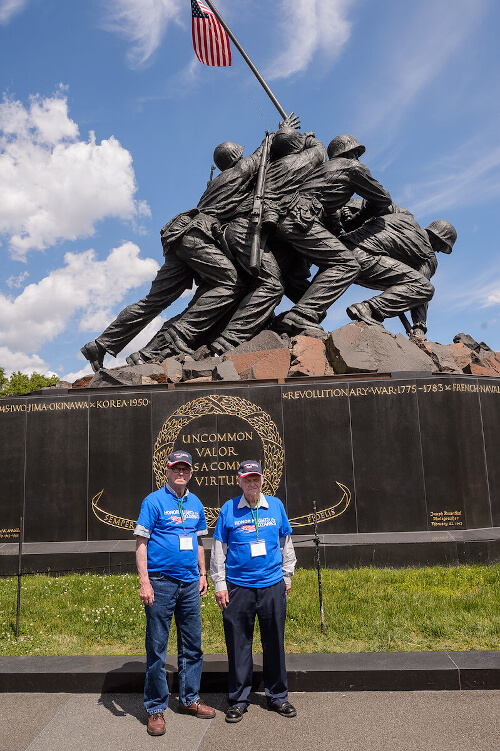 Veterans ceremony at memorial